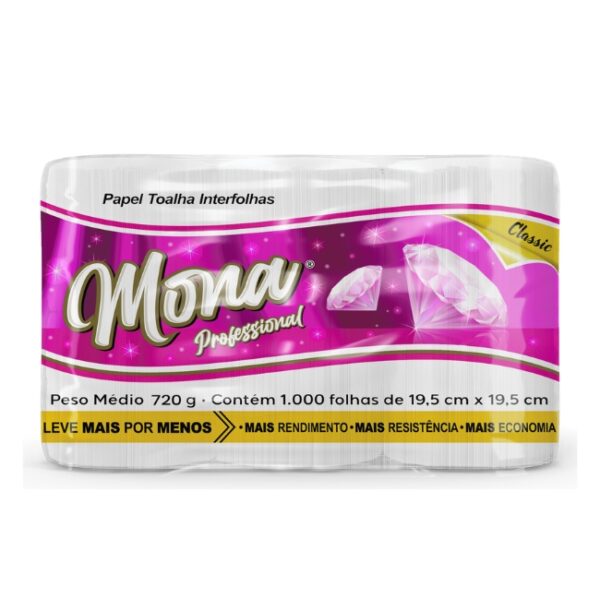 Papel toalha interfolhas Mona Professional